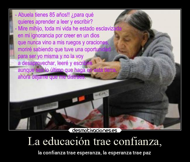 carteles confianza caracter escuela vida desmotivaciones