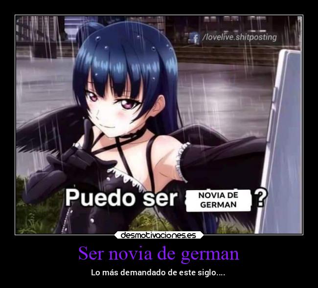 Ser novia de german -