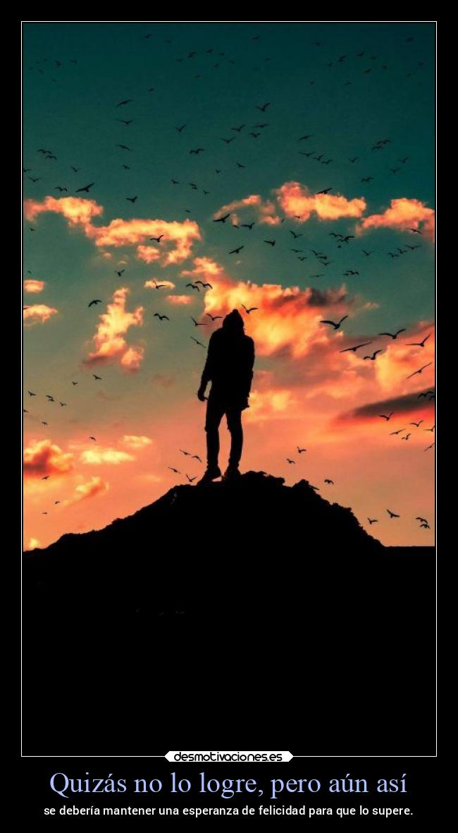 Quizás no lo logre, pero aún así - 