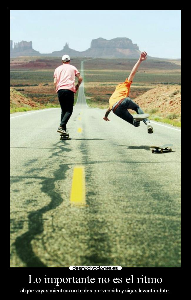 Lo importante no es el ritmo -
