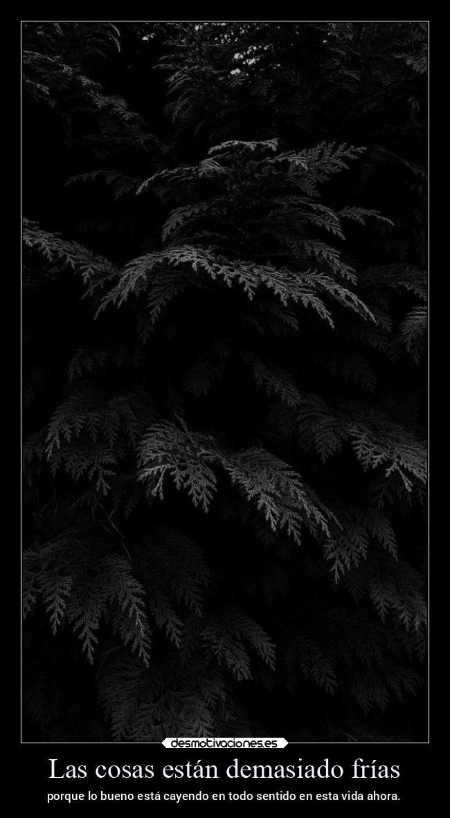 Las cosas están demasiado frías - 