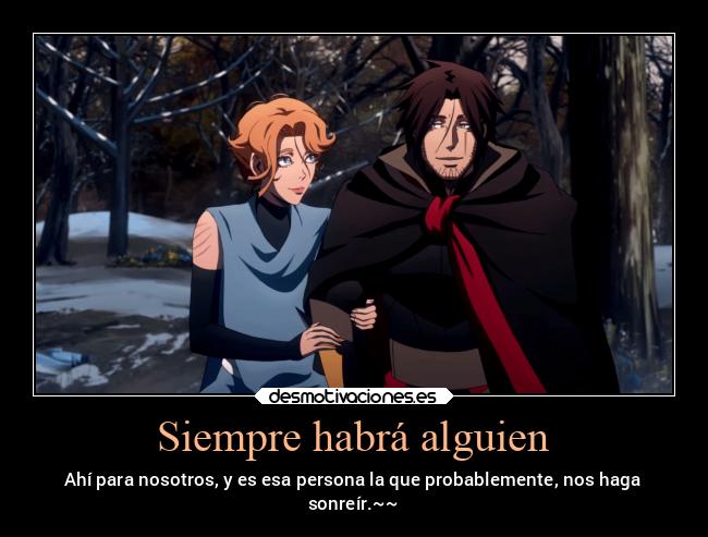 carteles alegria amor castlevania netflix trevorbelmont pedazodeserie sonriemeva comoeresxdxd desmotivaciones