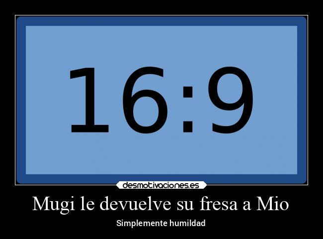 Mugi le devuelve su fresa a Mio - Simplemente humildad