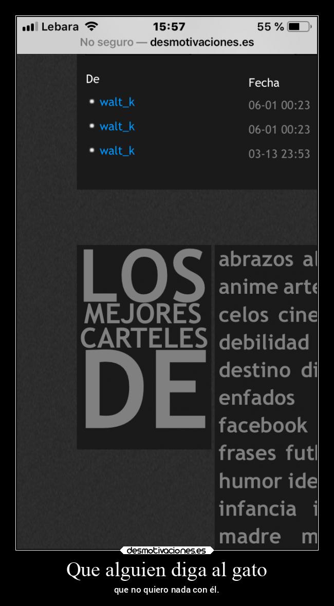 Que alguien diga al gato -