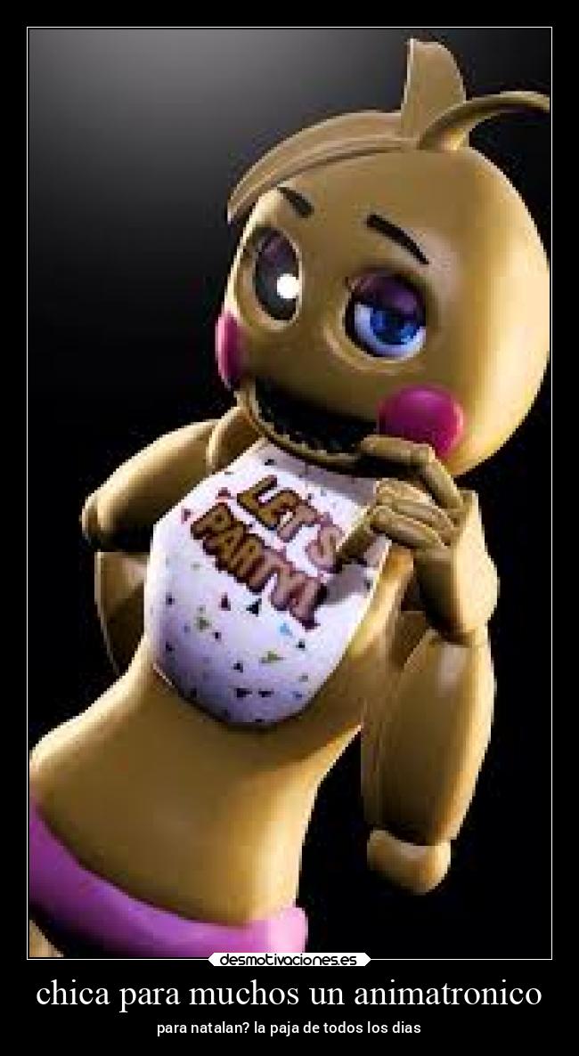 chica para muchos un animatronico -