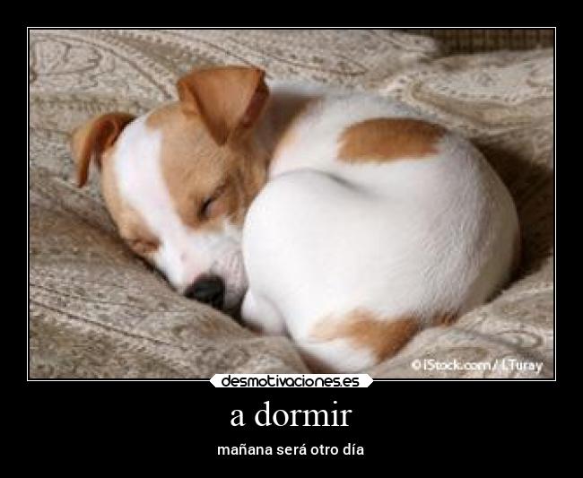 a dormir - mañana será otro día