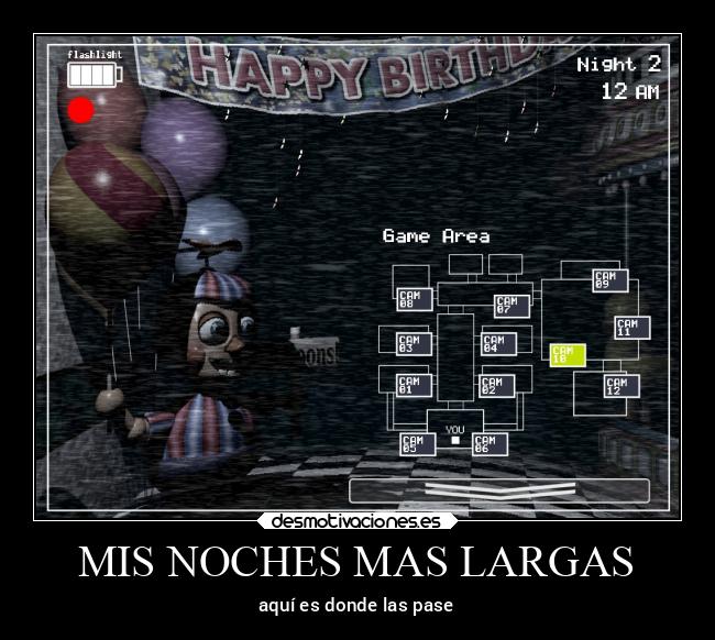 carteles facebook frases videojuegos noche freddy fnaf desmotivaciones