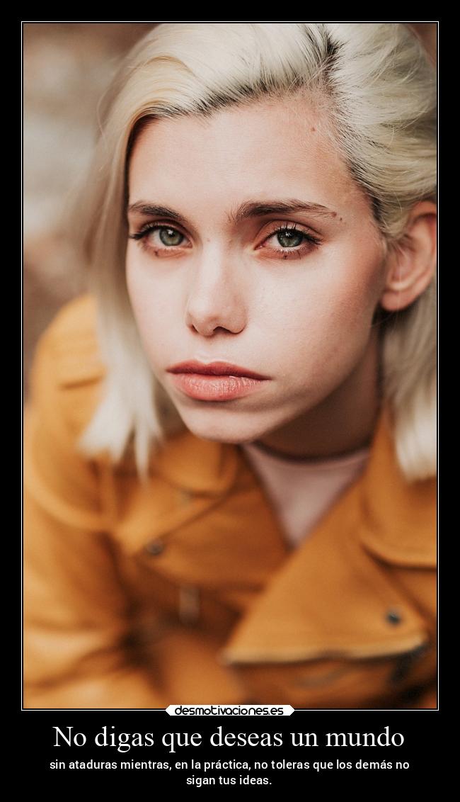 No digas que deseas un mundo -