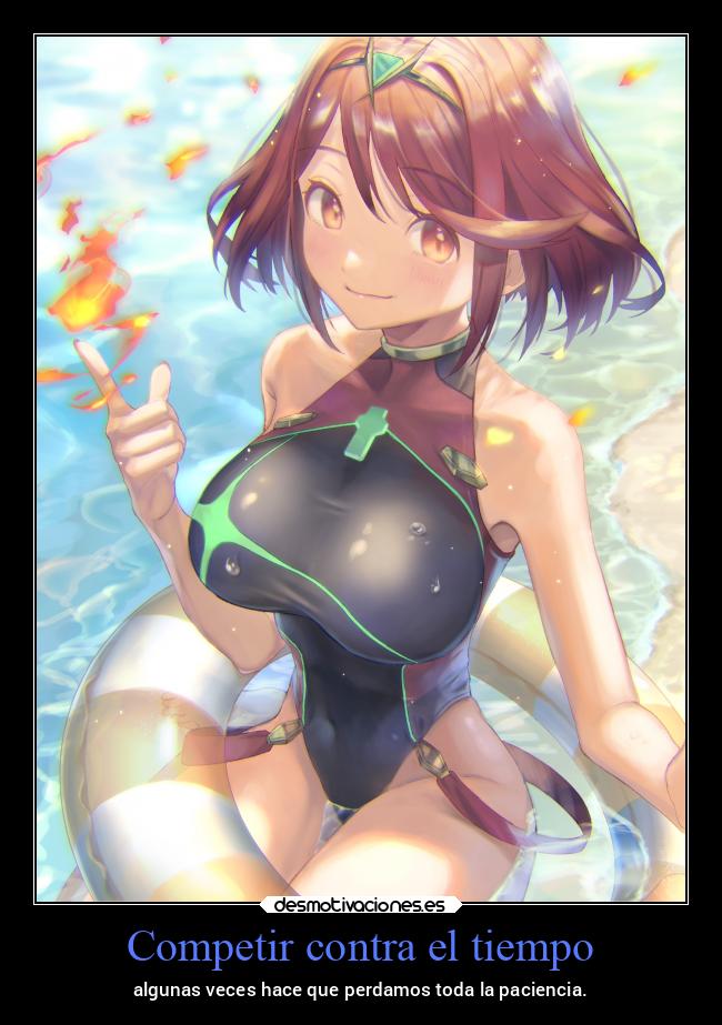 Competir contra el tiempo - algunas veces hace que perdamos toda la paciencia.