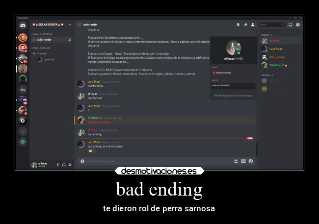 bad ending - te dieron rol de perra sarnosa