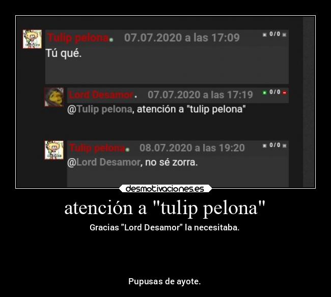 atención a tulip pelona - Gracias Lord Desamor la necesitaba.
Pupusas de ayote.