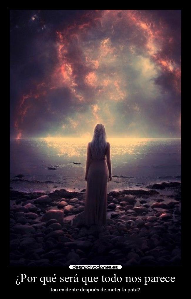 ¿Por qué será que todo nos parece - tan evidente después de meter la pata?