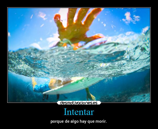 Intentar - porque de algo hay que morir.