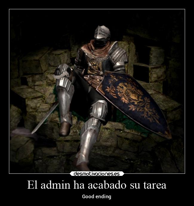 El admin ha acabado su tarea - Good ending