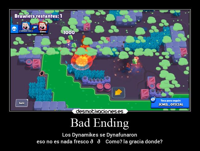 Bad Ending - Los Dynamikes se Dynafunaron
eso no es nada fresco 😔👊 Como? la gracia donde?