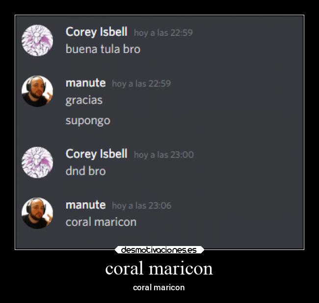 coral maricon -