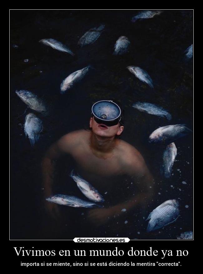 Vivimos en un mundo donde ya no - importa si se miente, sino si se está diciendo la mentira correcta.