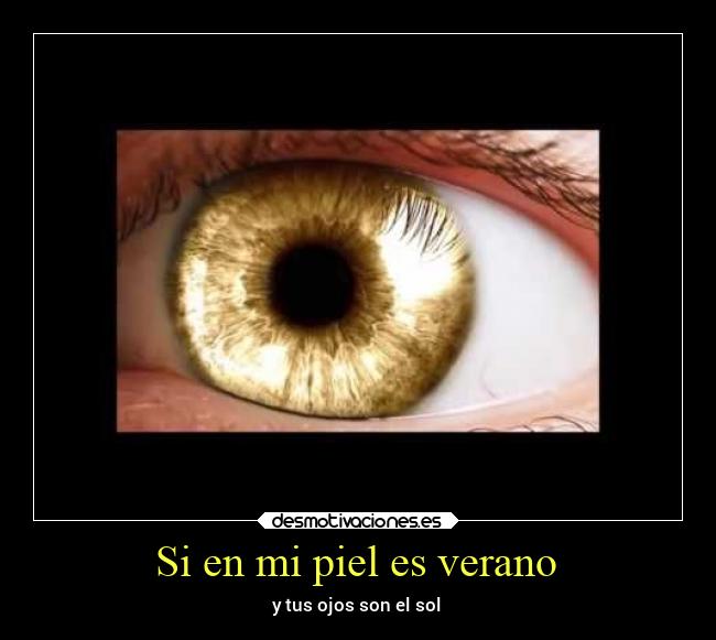 Si en mi piel es verano - y tus ojos son el sol