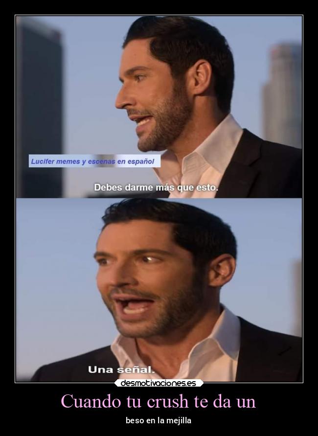 Cuando tu crush te da un - beso en la mejilla