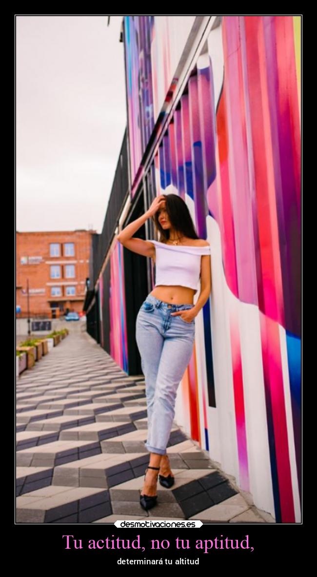 Tu actitud, no tu aptitud, - determinará tu altitud