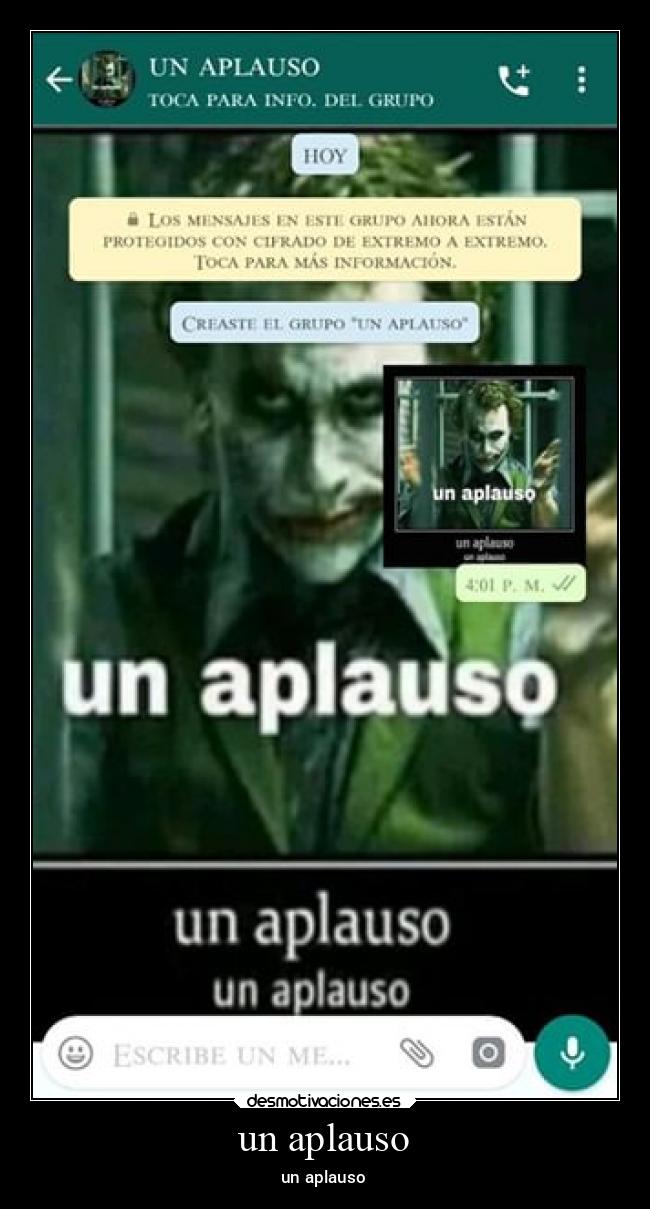 un aplauso - 