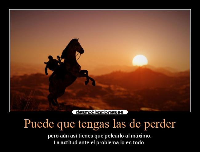carteles motivaciones lucha actitud problema caballo sol jinete desmotivaciones