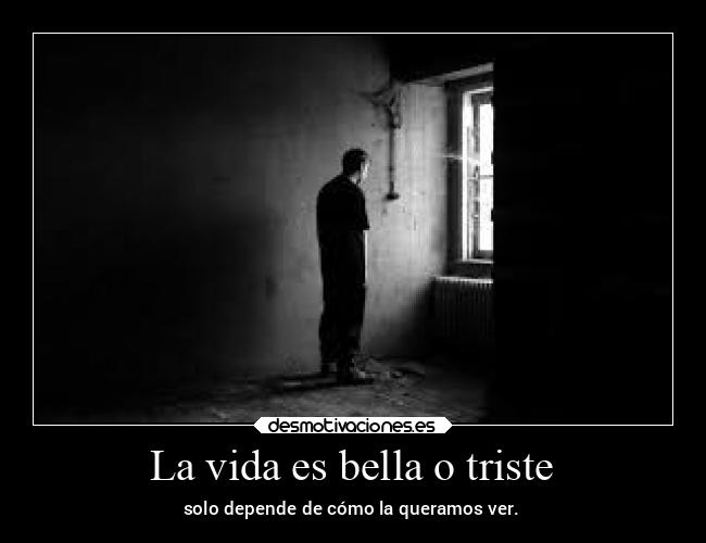 La vida es bella o triste -