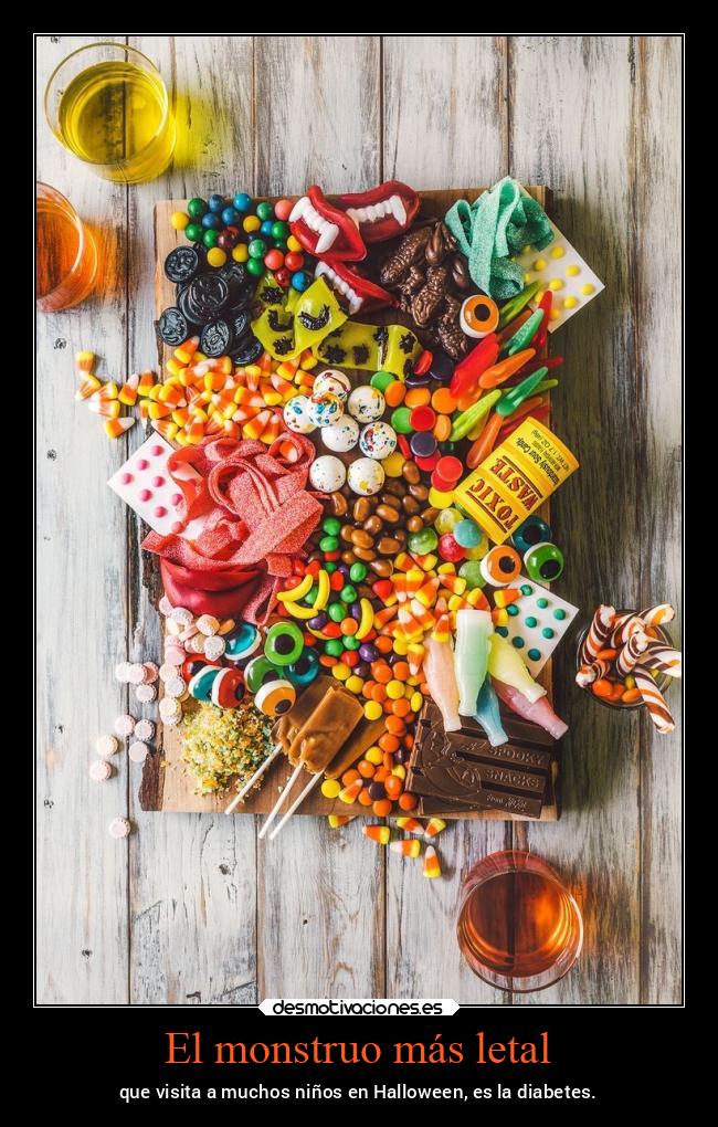 El monstruo más letal - que visita a muchos niños en Halloween, es la diabetes.