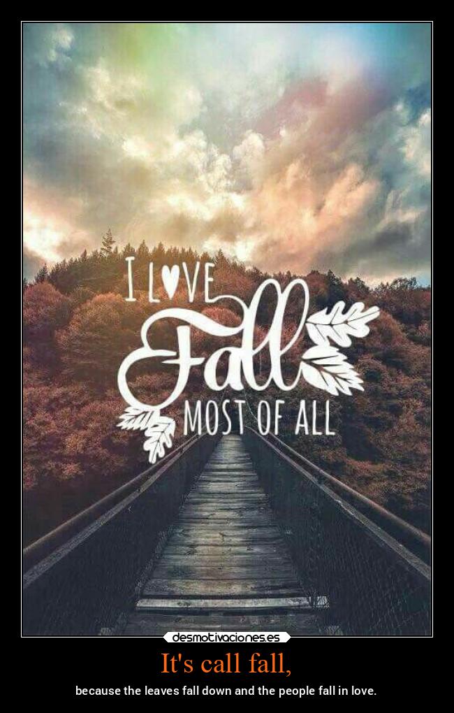 Its call fall, - because the leaves fall down and the people fall in love.