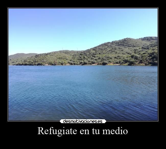 Refugiate en tu medio -