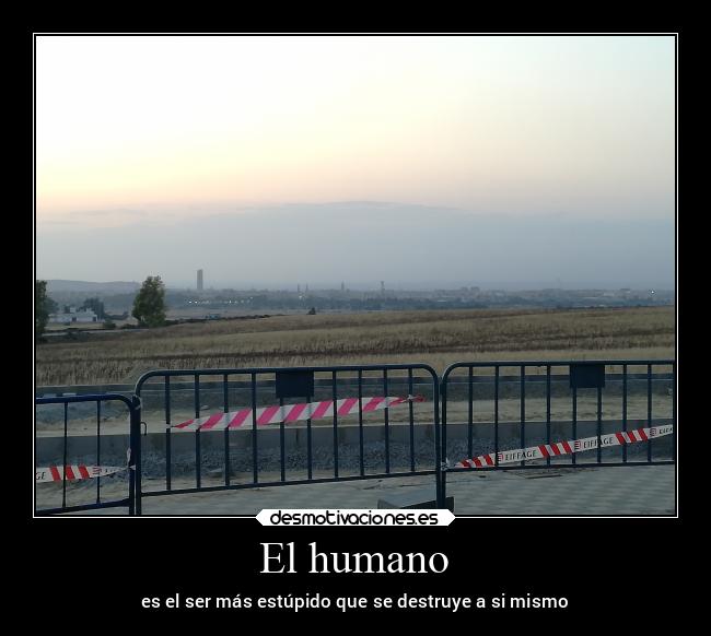 El humano - es el ser más estúpido que se destruye a si mismo