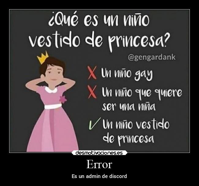 Error - Es un admin de discord