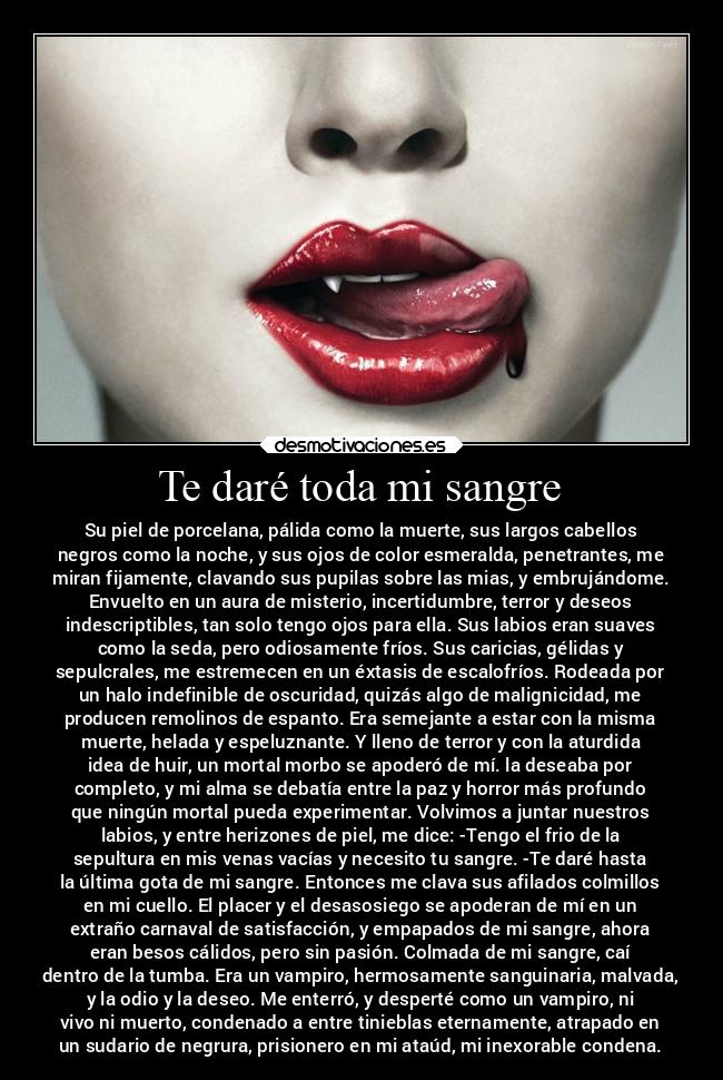 Te daré toda mi sangre - 