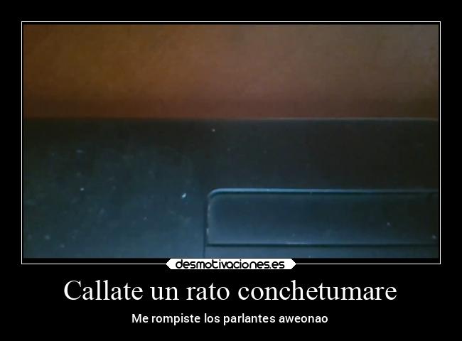 Callate un rato conchetumare - Me rompiste los parlantes aweonao