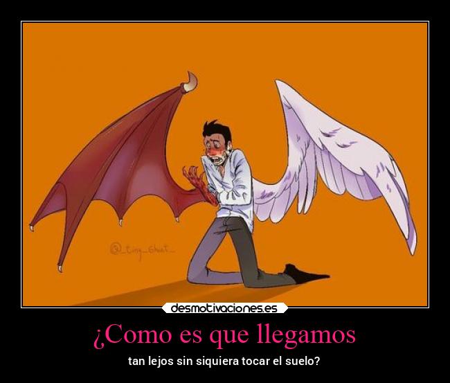 ¿Como es que llegamos - tan lejos sin siquiera tocar el suelo?