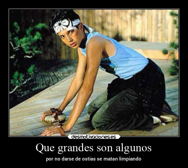 Que grandes son algunos - por no darse de ostias se matan limpiando