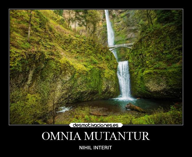 OMNIA MUTANTUR - NIHIL INTERIT