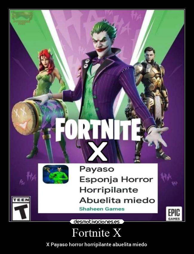 Fortnite X - X Payaso horror horripilante abuelita miedo