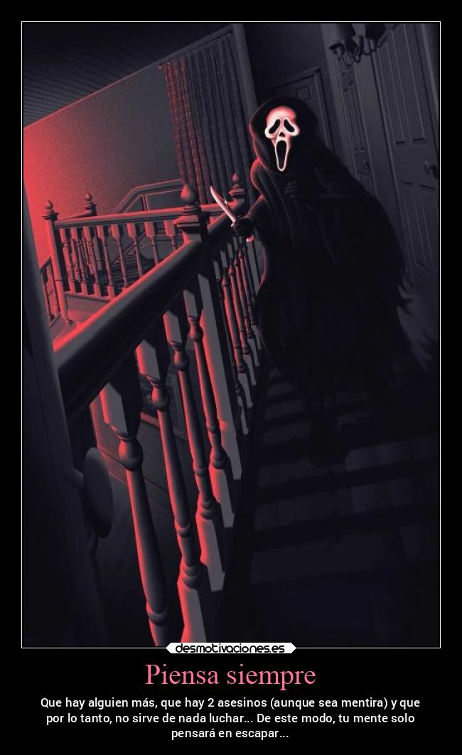 carteles miedo feellikeamonster scream pedazodesaga terror corre frasesparaelrecuerdo desmotivaciones