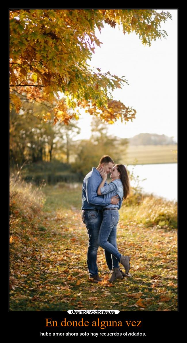 En donde alguna vez - hubo amor ahora solo hay recuerdos olvidados.