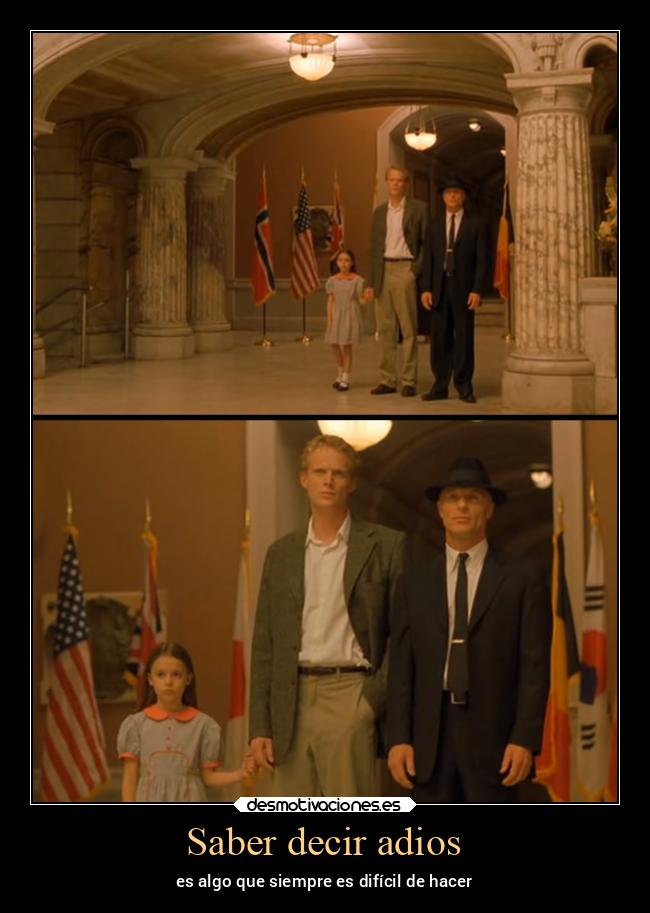 Saber decir adios - 
