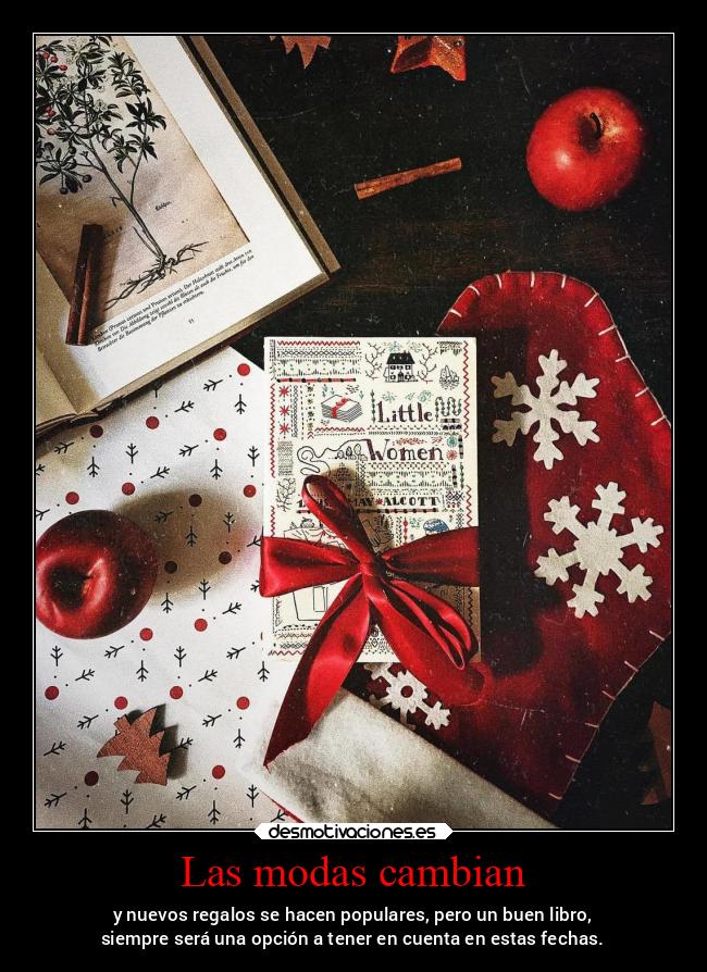 Las modas cambian - y nuevos regalos se hacen populares, pero un buen libro,
siempre será una opción a tener en cuenta en estas fechas.