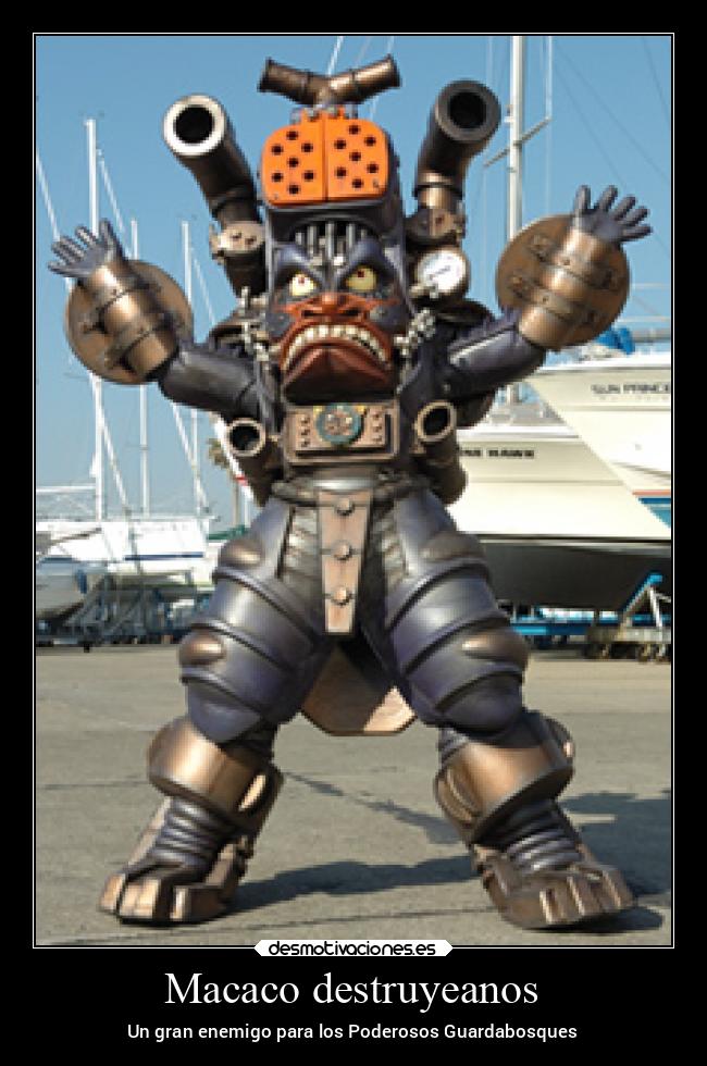 Macaco destruyeanos - Un gran enemigo para los Poderosos Guardabosques