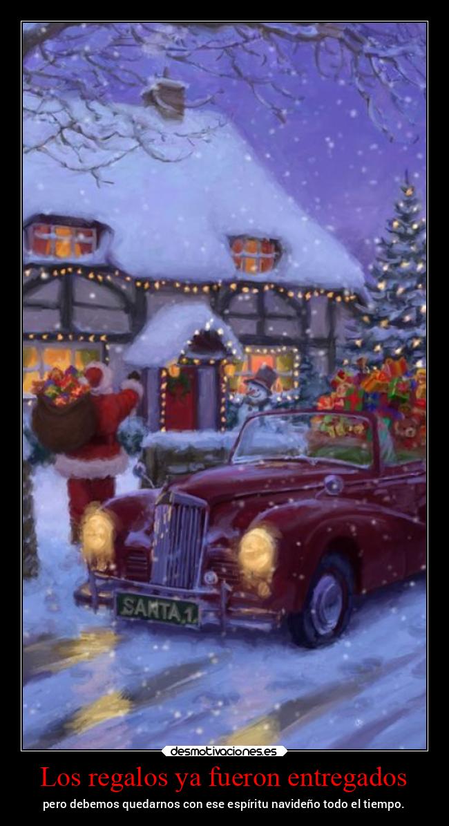 Los regalos ya fueron entregados - pero debemos quedarnos con ese espíritu navideño todo el tiempo.