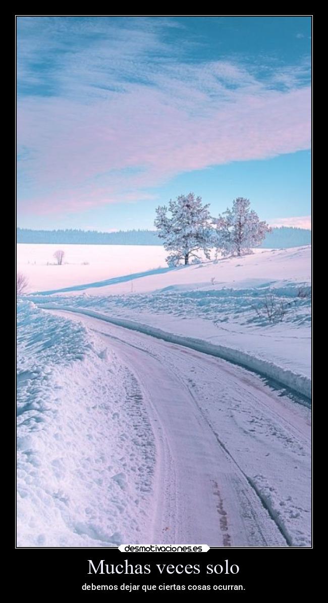 Muchas veces solo - debemos dejar que ciertas cosas ocurran.