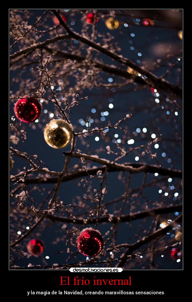 El frío invernal - y la magia de la Navidad, creando maravillosas sensaciones