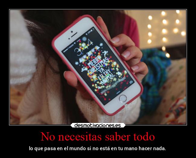 No necesitas saber todo - 