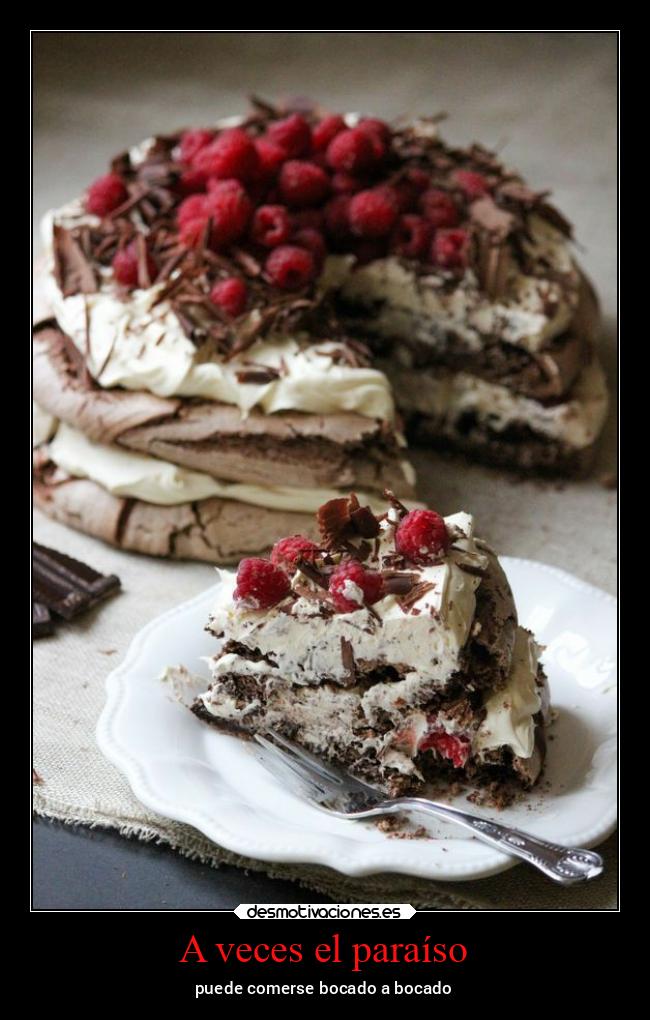 A veces el paraíso - puede comerse bocado a bocado