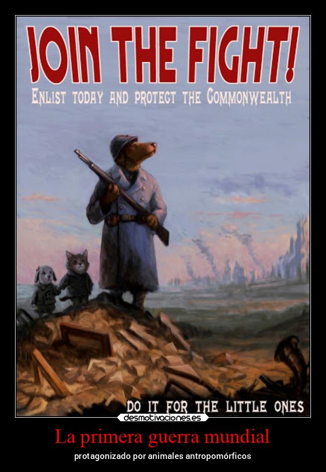 La primera guerra mundial - protagonizado por animales antropomórficos