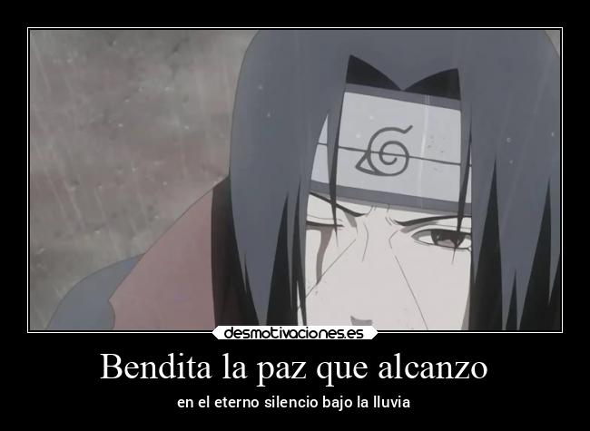 Bendita la paz que alcanzo - en el eterno silencio bajo la lluvia